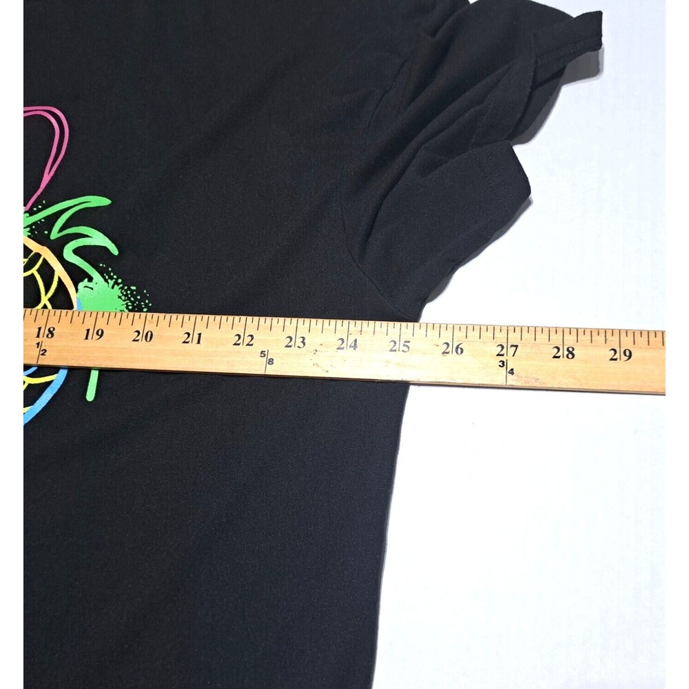 Shein Womens Black Shirt Top Short Sleeve Dragon Printed Stretch Round Neck 1XL - Picture 3 of 5